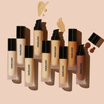 PRIVATE LABEL, Wholesale 100 Pcs Luxury PREMIUM Quality Vegan, Cruelty Free White Pump Bottle Matte Cream Foundation 30ml Full Coverage Makeup Base, Long Lasting Waterproof Concealer, Custom Liquid Foundation 18 Shades