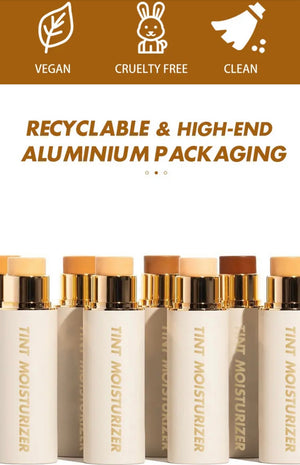 PRIVATE LABEL 100 Piece, Wholesale Luxury PREMIUM Quality, Vegan, Cruelty Free Waterproof Aluminum Bottle Tinted Moisturizer Stick Foundation