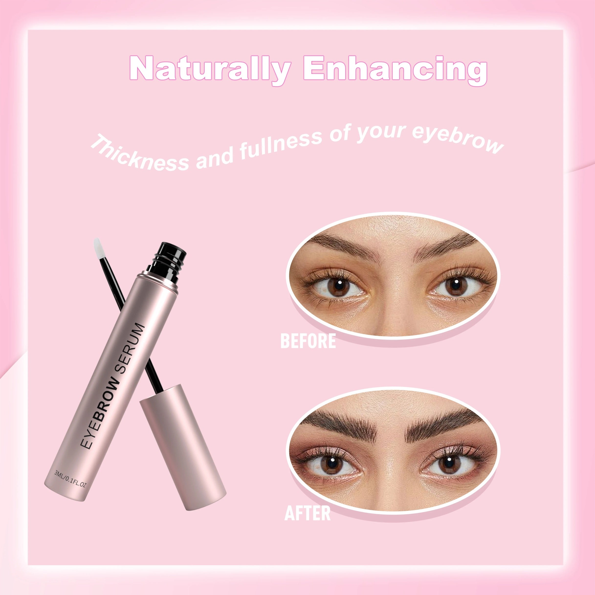 PRIVATE LABEL, Wholesale Luxury PREMIUM Quality Vegan, Cruelty Free New Best Oil Free FEG Enhancer Natural Keratin Hyaluronic Acid Extreme Eyebrow Growth Serum 3ml