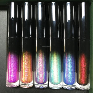 PRIVATE LABEL, 100 pcs Wholesale Luxury PREMIUM Quality Vegan, Cruelty Free, 
Waterproof, Transfer-proof, Long Lasting, High Pigmented Mesmerizing Multi-chrome Glitter Chameleon Lipgloss 14 Shades