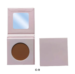 PRIVATE LABEL, 100pcs Wholesale Luxury PREMIUM Quality Vegan, Cruelty Free Custom Cute Pink Square Inner Round Pressed Powder High Pigmented Single Blush/ Contour Bronzer Palette 20 Shades