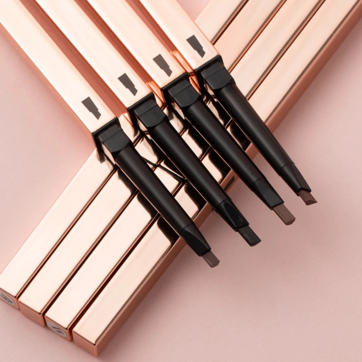 PRIVATE LABEL, 100pcs Wholesale Luxury PREMIUM Quality Vegan, Cruelty Free 
Gold Eyebrow Liner With Brush, Ultra Thin Waterproof Cream Brow Pencil 4 Shades