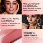 PRIVATE LABEL, 100pcs Wholesale Luxury PREMIUM Quality Vegan, Cruelty Free Custom Logo High Pigment Liquid Blusher, Waterproof, Long Lasting Creamy Makeup Blush 5 Shades