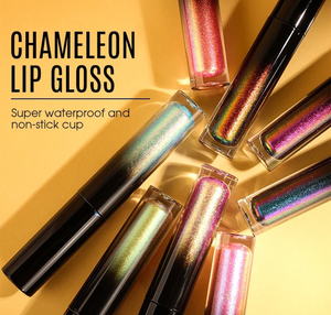 PRIVATE LABEL, 100 pcs Wholesale Luxury PREMIUM Quality Vegan, Cruelty Free, 
Waterproof, Transfer-proof, Long Lasting, High Pigmented Mesmerizing Multi-chrome Glitter Chameleon Lipgloss 14 Shades