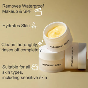 PRIVATE LABEL, Wholesale Luxury PREMIUM Quality Pre-Filled 100 Pcs Organic Gentle Nourishing Makeup Remover, Cleansing Balm with Spatula, Face and Eye Deep Cleansing Balm