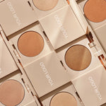 PRIVATE LABEL, 100pcs Wholesale Luxury PREMIUM Quality Vegan, Cruelty Free Best OEM Cosmetic Highlight and Bronzer Pressed Powder Talc Free Bronzer Contouring Palette 8 Shades