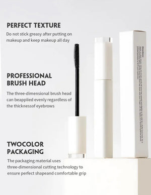 PRIVATE LABEL, 100pcs Wholesale Luxury PREMIUM Quality Vegan, Cruelty Free, Custom White Wand Tube Waterproof Long Lasting Brow Sculpt Wax, Organic Eyebrow Strong Hold Styling Gel