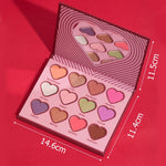 PRIVATE LABEL, 100pcs Wholesale Luxury PREMIUM Quality Vegan, Cute Pink High Pigmented Heart Palette with Mirror. 12 Shades.