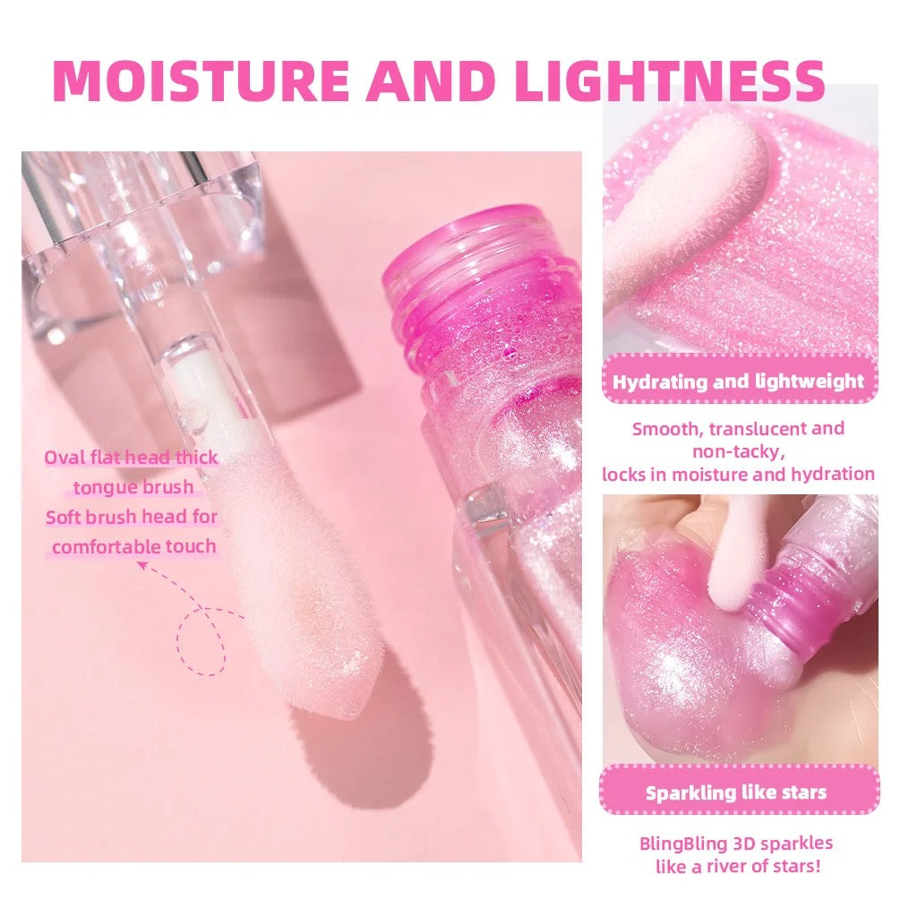 PRIVATE LABEL, 100pcs Wholesale Luxury PREMIUM Quality Vegan, Cruelty Free Clear Plumping Lipgloss, Moisturizing Fruity Tinted Color Changing Lip Oil