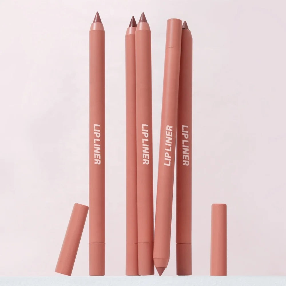 PRIVATE LABEL 100 Piece Wholesale Waterproof ,PREMIUM Quality, High Pigment Smooth Cream Lip Liner Pencils 6 Shades