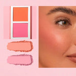 PRIVATE LABEL, 100pcs Wholesale Luxury PREMIUM Quality Vegan, Cruelty Free 2-in-1 Cheek Blush Pressed Powder Pan Pink Talc Free Blusher Palette Glow Duo