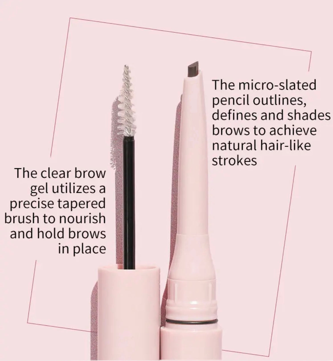 PRIVATE LABEL, Wholesale 100 pcs Luxury PREMIUM Quality, Retractable Makeup Pen 2-in-1 Brow Sculpting Lamination Gel and Tint Pencil Duo, Natural Brow Pencil with Brow Gel