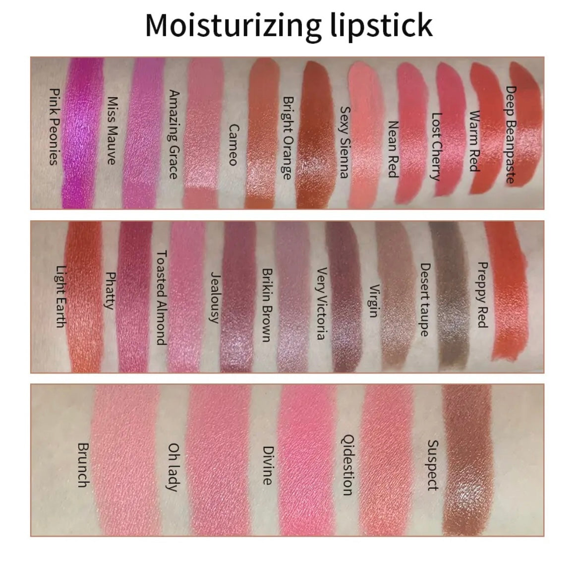 PRIVATE LABEL, 100pcs Wholesale Luxury PREMIUM Quality Vegan, Cruelty Free Pink Mirror Waterproof Long Lasting Moisturizing/Matte Lipstick Cream Nude Velvet Lipstick 48 Shades