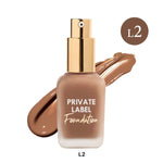 PRIVATE LABEL, Wholesale Luxury PREMIUM Quality Vegan, Cruelty Free Custom Ultra Luxury Waterproof Matte Finish Full Coverage Liquid Foundation with Hyaluronic Acid