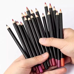 PRIVATE LABEL, 100pcs Wholesale Luxury PREMIUM Quality Vegan, Cruelty Free 
Custom your Logo Long Lasting Lipliner Pencil Matte High Quality Wood Lip Liner 21 Shades