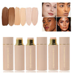 PRIVATE LABEL, 100pcs Wholesale Luxury PREMIUM Quality Vegan, Cruelty Free Waterproof Full Coverage Concealer Stick Silky Foundation in Gold/ Pink Aluminum Can