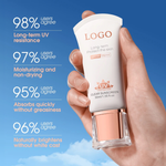 PRIVATE LABEL, 10,000 pcs Wholesale Luxury PREMIUM Quality Vegan, Cruelty Free Rose Gold Superior Sunscreen SPF 30 UV Protection Sunblock with Anti-Aging Moisturizing Features for Skin Brightening