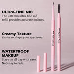 PRIVATE LABEL, 100pcs Wholesale Luxury PREMIUM Quality Vegan, Cruelty Free 
Waterproof Ultra Slim 3D Brow Precision Pink Eyebrow Pencil 3 Shades