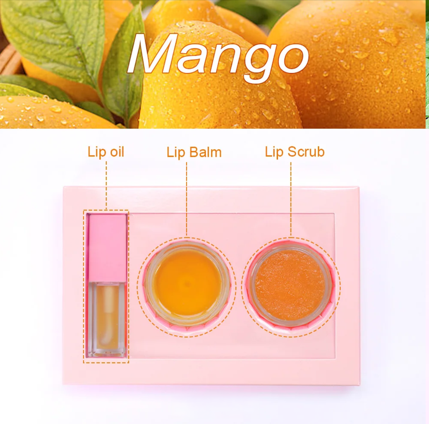 PRIVATE LABEL, 100pcs Wholesale Luxury PREMIUM Quality Vegan, Cruelty Free, 
Nourishing, Moisturizing and Exfoliating Lip Care Trio, Organic Collagen Sugar Lip Scrub, Hydrating Lip Mask and Lip Oil Kit, Lip Care Set 7 Flavors