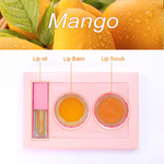 PRIVATE LABEL, 100pcs Wholesale Luxury PREMIUM Quality Vegan, Cruelty Free, 
Nourishing, Moisturizing and Exfoliating Lip Care Trio, Organic Collagen Sugar Lip Scrub, Hydrating Lip Mask and Lip Oil Kit, Lip Care Set 7 Flavors