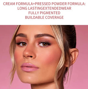 PRIVATE LABEL, 100pcs Wholesale Luxury PREMIUM Quality Vegan, Cruelty Free Long Lasting Cheek Lip Bronzer, Creamy Blush Palette, 2-in-1 Cream and Powder Blush Duo