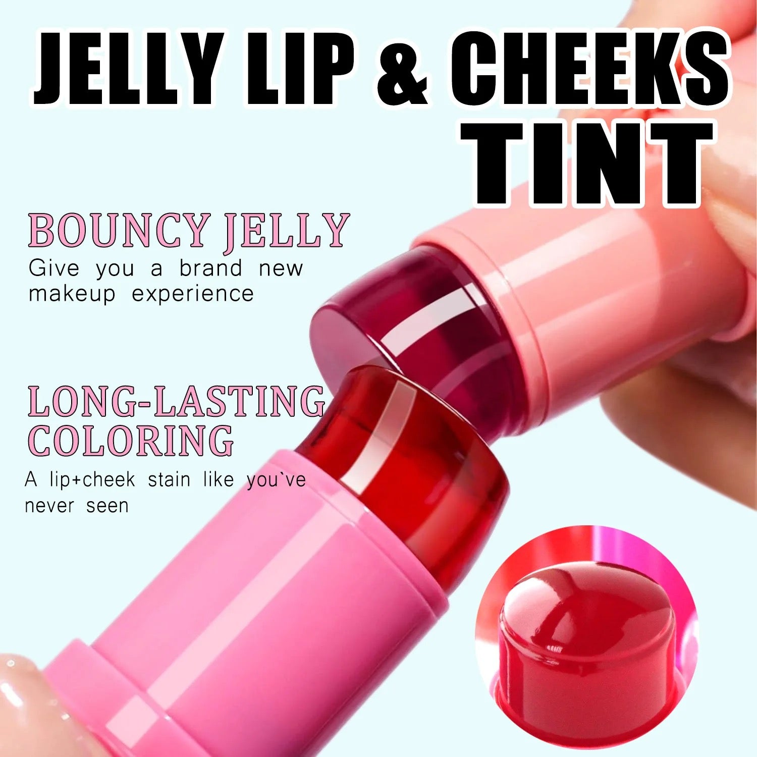 PRIVATE LABEL, 100pcs Wholesale Luxury PREMIUM Quality Vegan, Cruelty Free, Paraben Free Custom Cute Long Lasting Natural Waterproof Bouncy Jelly Blush