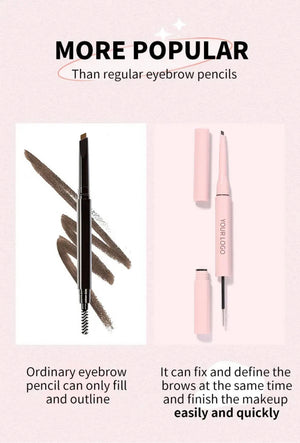 PRIVATE LABEL, Wholesale 100 pcs Luxury PREMIUM Quality, Retractable Makeup Pen 2-in-1 Brow Sculpting Lamination Gel and Tint Pencil Duo, Natural Brow Pencil with Brow Gel