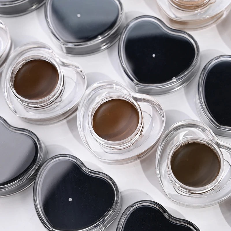 PRIVATE LABEL, 100 pcs Wholesale Luxury PREMIUM Quality Vegan, Cruelty Free 
Custom Heart Shaped Waterproof Eyebrow Filler, Gel Eyebrow Pomade. 23 Shades