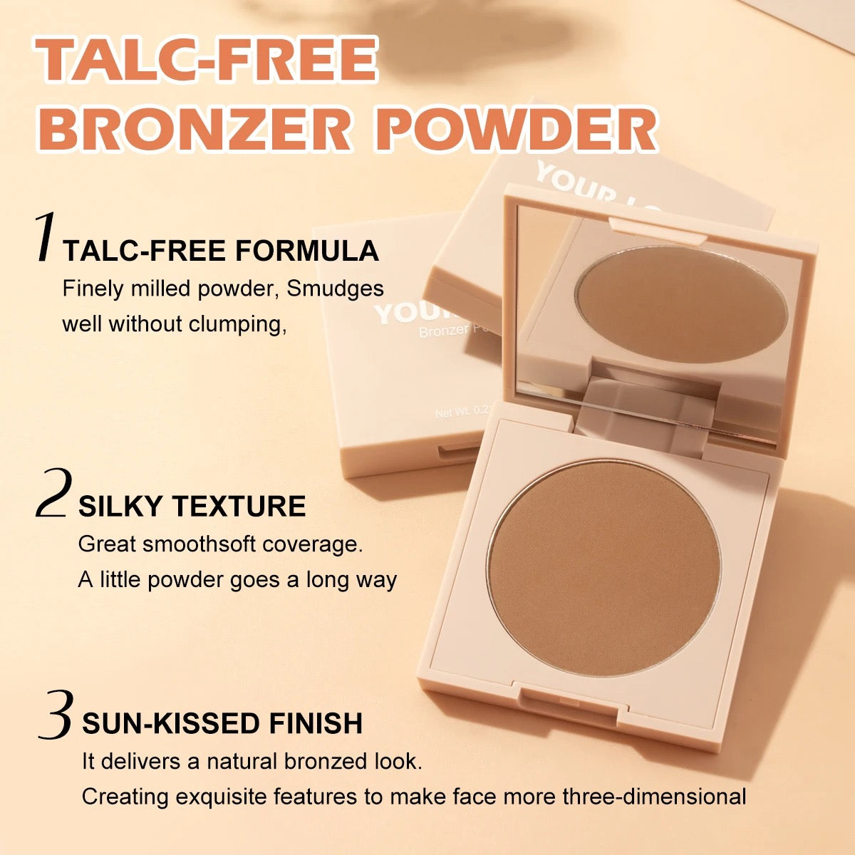 PRIVATE LABEL, 100pcs Wholesale Luxury PREMIUM Quality Vegan, Cruelty Free Best OEM Cosmetic Highlight and Bronzer Pressed Powder Talc Free Bronzer Contouring Palette 8 Shades