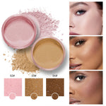 PRIVATE LABEL, 100pcs Wholesale Luxury PREMIUM Quality Vegan, Cruelty Free Waterproof Long Lasting Light Diamond Shimmer Powder  Neutral/ Pink Setting Powder