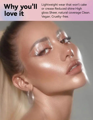 PRIVATE LABEL, 100pcs Wholesale Luxury PREMIUM Quality Vegan, Cruelty Free Waterproof Long Lasting Light Diamond Shimmer Powder  Neutral/ Pink Setting Powder