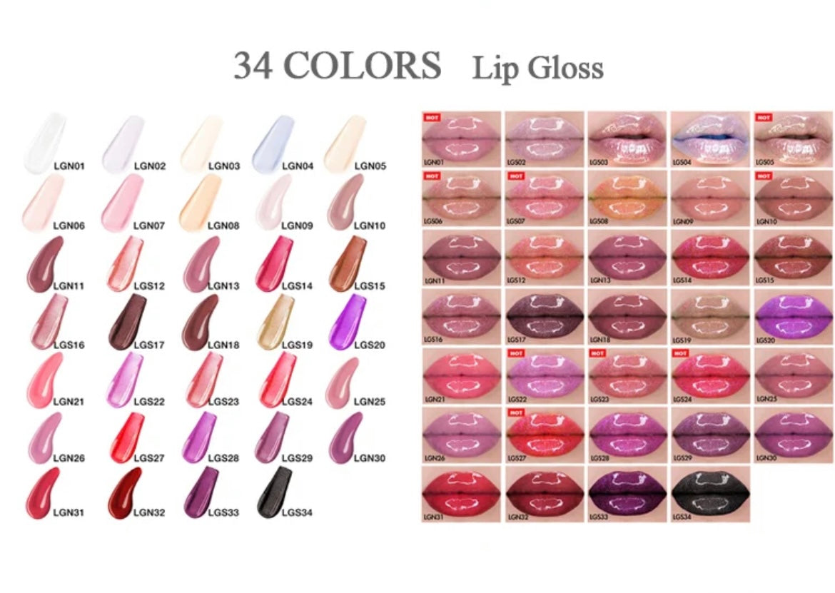 PRIVATE LABEL, Wholesale Luxury PREMIUM Quality Vegan, Cruelty Free Non-Sticky High-Shine Shimmer  Glossy Juicy Lipgloss/ Matte Liquid Lipstick Sheer Finish 6 pcs Lipgloss Lip Kit. 98 Shades