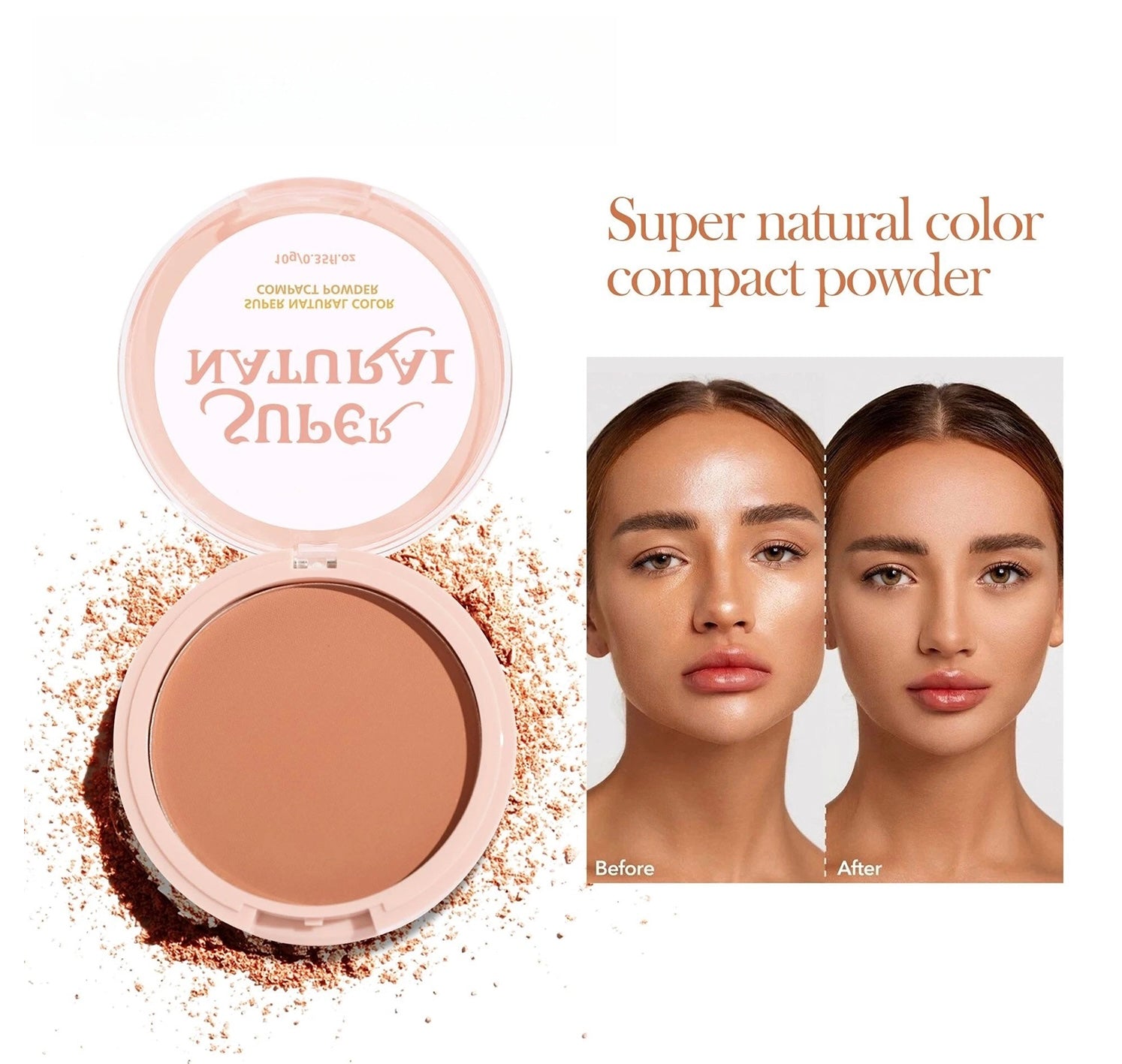 PRIVATE LABEL, 100pcs Wholesale Luxury PREMIUM Quality Vegan, Cruelty Free Light Foundation Oil Control Waterproof Long Lasting Concealing Natural Compact Powder