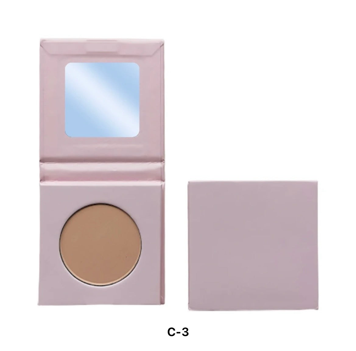 PRIVATE LABEL, 100pcs Wholesale Luxury PREMIUM Quality Vegan, Cruelty Free Custom Cute Pink Square Inner Round Pressed Powder High Pigmented Single Blush/ Contour Bronzer Palette 20 Shades