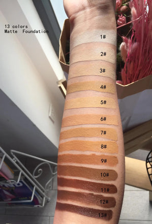 PRIVATE LABEL, Wholesale 100 Pcs Luxury PREMIUM Quality Vegan, Cruelty Free White Pump Bottle Matte Cream Foundation 30ml Full Coverage Makeup Base, Long Lasting Waterproof Concealer, Custom Liquid Foundation 18 Shades