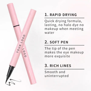 PRIVATE LABEL, 100pcs Wholesale Luxury PREMIUM Quality Vegan, Cruelty Free 
Pink Tube Thin Makeup Waterproof Magnetic Eyeliner Stencil Pencil Long Lasting Black Water Activated Liquid Eyeliner