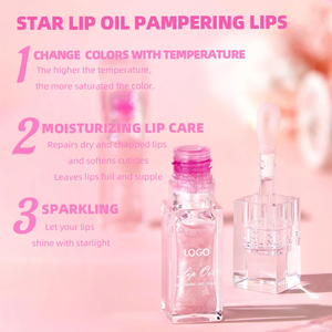 PRIVATE LABEL, 100pcs Wholesale Luxury PREMIUM Quality Vegan, Cruelty Free Clear Plumping Lipgloss, Moisturizing Fruity Tinted Color Changing Lip Oil