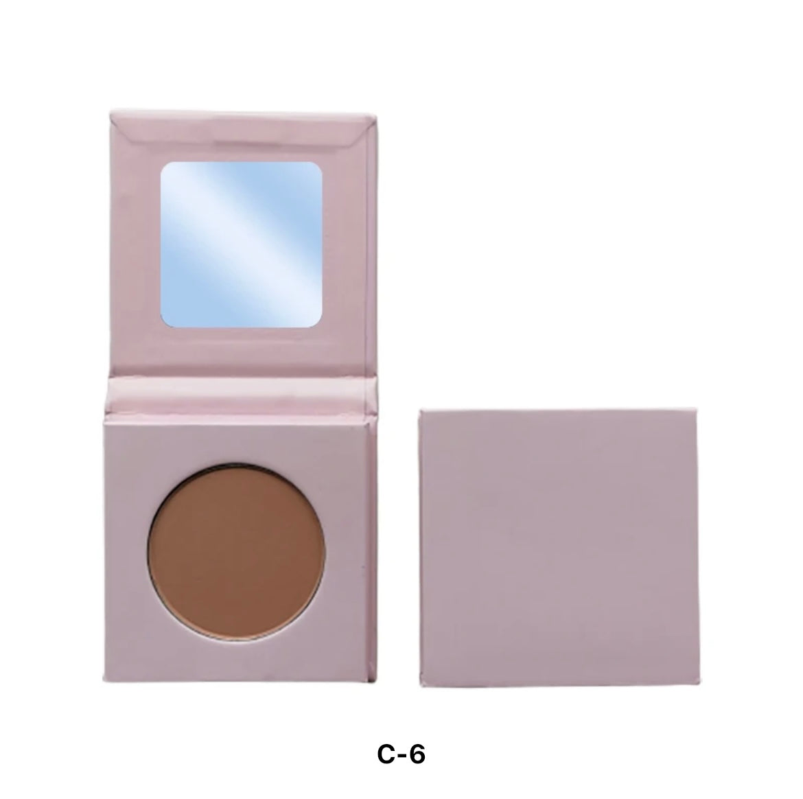 PRIVATE LABEL, 100pcs Wholesale Luxury PREMIUM Quality Vegan, Cruelty Free Custom Cute Pink Square Inner Round Pressed Powder High Pigmented Single Blush/ Contour Bronzer Palette 20 Shades