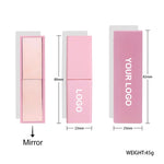 PRIVATE LABEL, 100pcs Wholesale Luxury PREMIUM Quality Vegan, Cruelty Free Pink Mirror Waterproof Long Lasting Moisturizing/Matte Lipstick Cream Nude Velvet Lipstick 48 Shades