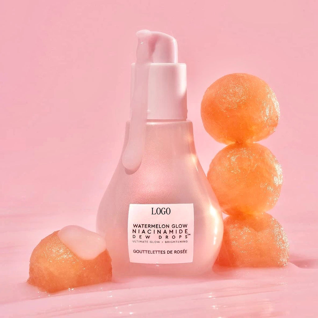 PRIVATE LABEL, Wholesale Luxury PREMIUM Quality Pre-Filled 200 Pcs Watermelon Glow Niacinamide Dew Drops, Hyperpigmentation Treatment, Hydrating Hyaluronic Acid and Vitamin E Serum