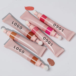 PRIVATE LABEL, Wholesale 100 Pcs Luxury PREMIUM Quality Vegan, Cruelty Free Custom Pink Beauty Wand Waterproof Matte High Pigmented Liquid Cheek Blush/ Contour Bronzer 8 Shades