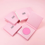 PRIVATE LABEL, 100pcs Wholesale Luxury PREMIUM Quality Vegan, Cruelty Free Custom Cute Pink Square Inner Round Pressed Powder High Pigmented Single Blush/ Contour Bronzer Palette 20 Shades