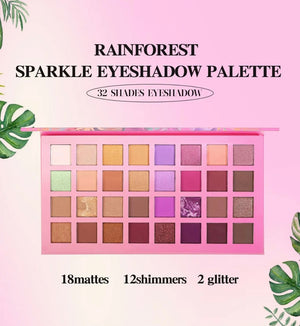 PRIVATE LABEL, 100pcs Wholesale Luxury PREMIUM Quality Vegan, Cruelty Free, Custom Cute Pink Package Eyeshadow Vendor, Waterproof High Pigment Luminous Shimmer Glitter Eye Shadow Palette 32 Shades