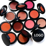 PRIVATE LABEL, 100pcs Wholesale Luxury PREMIUM Quality Vegan, Cruelty Free 
Custom Black Round Contour Blush Pressed Powder Palette Rosey Cheek Makeup Blusher 14 Shades