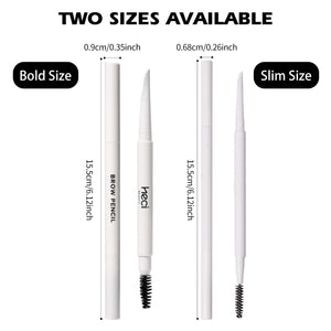 PRIVATE LABEL, 100pcs Wholesale Luxury PREMIUM Quality Vegan, Waterproof 24hr High Pigmented Precision Eye Brow Pencil with Spoolie, 2-in-1 Natural Hair-Like Stroke Brow Pencil