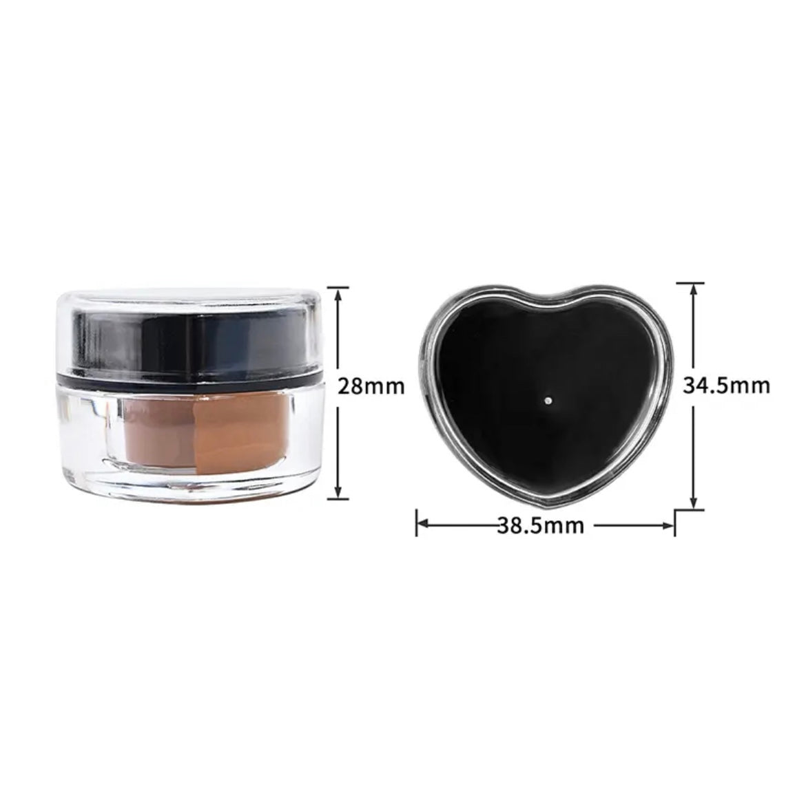 PRIVATE LABEL, 100 pcs Wholesale Luxury PREMIUM Quality Vegan, Cruelty Free 
Custom Heart Shaped Waterproof Eyebrow Filler, Gel Eyebrow Pomade. 23 Shades