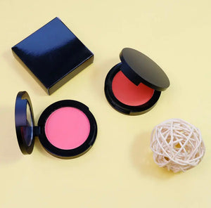 PRIVATE LABEL, 100pcs Wholesale Luxury PREMIUM Quality Vegan, Cruelty Free 
Custom Black Round Contour Blush Pressed Powder Palette Rosey Cheek Makeup Blusher 14 Shades