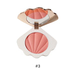 PRIVATE LABEL, 100 pcs Wholesale Luxury PREMIUM Quality Vegan, Cruelty Free, 
Custom Cute Pink/White and Gold Shell Cream Blusher, Single Compact Powder Blush. 5 Shades