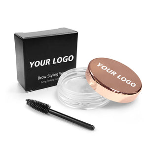 PRIVATE LABEL, 100pcs Wholesale Luxury PREMIUM Quality Vegan, Cruelty Free Black Waterproof Long Lasting Clear Styling Eyebrow Soap Strong Hold  Perfecting Eyebrow Pomade