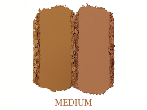 PRIVATE LABEL, 100pcs Wholesale Luxury PREMIUM Quality Vegan, Cruelty Free 2-in-1 Matte Facial Contour Pressed Powder, High Pigment Powder Blush Bronzer Duo Palette